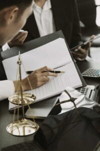 Concepto Demanda Justicia Abogado Que Trabaja Socio Ley¡